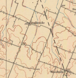 Ingelside and its vicinity on the 1928 1:62500 LaCenter quad