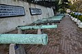 Cannons exhibited open-air in the backside street of the museum.