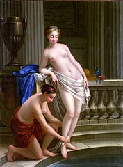 Joseph-Marie Vien, Jeune fille grecque au bain, 1767, musée d'art de Ponce