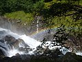 Arcobaleno sotto la cascata Lares bassa, val Genova (TN)