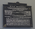 Plaque on the USS Missouri (BB-63)