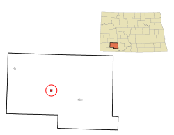 Location of Regent, North Dakota