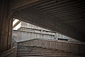 Béton brut at Paradise Place, Birmingham Central Library (1974), UK. The texture seen is representative of the formwork used to cast the concrete.