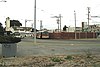 Muni trolleybuses at Phelan Loop, circa 2002