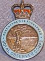 Post-1953 lapel badge, (Queen's Crown), worn with civilian clothing. (Pre-1968 badges were hallmarked sterling silver; later versions were cast metal).