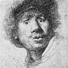 Rembrandt aux yeux hagards (1630).