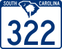 South Carolina Highway 322 marker