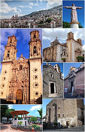 Sudeste do monumento do Cristo Taxco de Alarcon