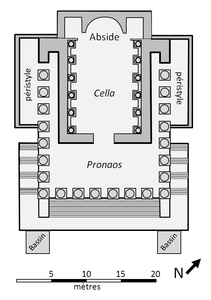 Plan över templet.