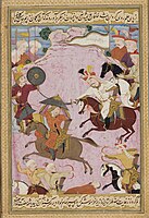 The battle between Shah Ismail and Shaybani Khan