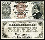 $500 (Fr.345c) Charles Sumner