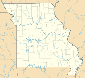 Map showing the location of Columbia Bottom Conservation Area