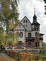 Wohnhaus mit Gartenanlage, Nebengebäude und straßenseitiger Einfriedung, ehemalige Villa Rothe