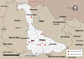 Carte des communes avec sites Seveso