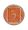 Rückseite mit Briefmarke aus dem Deutschen Reich zu 5 Pfennig