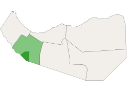 Location of Baligubadle District in Maroodi Jeex, Somaliland