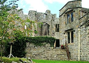 A colour photograph of the ruins of Barden Tower