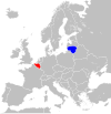 Location map for Belgium and Lithuania.