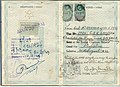 British Consul General Visa For Israel Palestine 1933 Djerassi Family Salonica