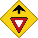 WB-1A Yield sign ahead