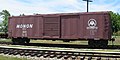 Restored Monon Railroad boxcar CIL 1620 at the Linden Railroad Museum, Linden, Indiana