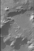 CTX image showing context for the next image. A group of channels are visible in this image. Image is located in Nereidum Montes.