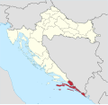 Croatia> Dubrovnik-Neretva County includes Korčula, Lastovo, Mljet, Šipan, Lopud and Koločep.