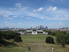 Vue sur le Queen's House et Greenwich Park