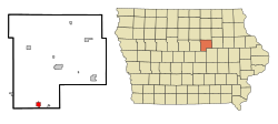 Location of Conrad, Iowa