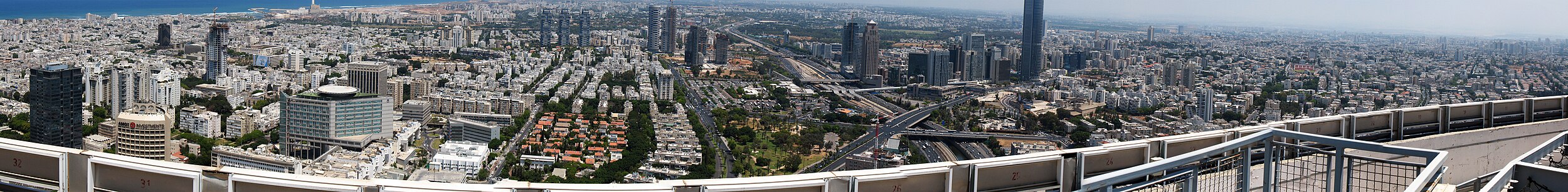 מראה פנורמי על גוש דן