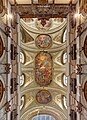 Frescoes by Cestaro on nave ceiling