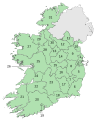 This is an existing map of Ireland's county boundaries