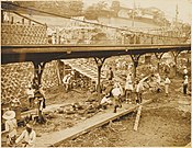 阪神大水害で被害を受けた岩屋駅(1938年)