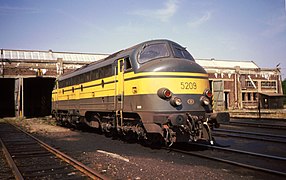 Dépôt de locomotives de Bertrix (1989).