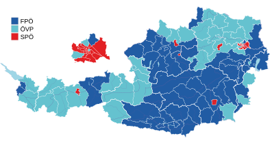 Stärkste Partei in den Bezirken (ohne wahlkreisfremde Wahlkarten)