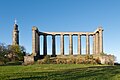 Image 11The National Monument of Scotland (right) and Nelson Monument (left)