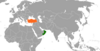 Location map for Oman and Turkey.