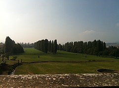 Vista del parque con vistas al valle de Secchia y al coto de caza ducal.