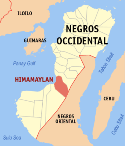 Map of Negros Occidental with Himamaylan highlighted