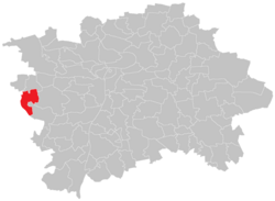 Location of Třebonice in Prague