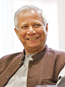 Nobel Laureate Muhammad Yunus at the Nobel Peace Prize Award Ceremony.