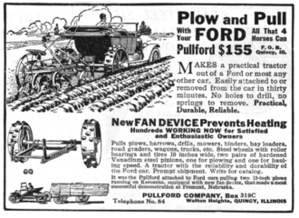 Pullford auto-to-tractor conversion advertisement, 1918