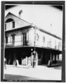 Corner of Chartres Street and Toulouse Street in New Orleans