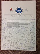 Declaration of support signed at event (page 1)
