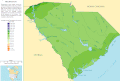 Image 3A map of the average annual precipitation in South Carolina (from South Carolina)