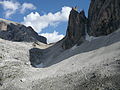 Sentiero che dal rifugio Zsigmondy-Comici porta alla forcella Giralba