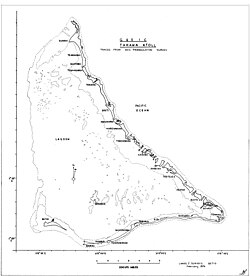 Mapa do atol de Tarawa, onde está localizada Buota