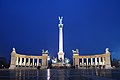 Heroes' Square at night