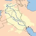 Image 58Map showing the Tigris and Euphrates Rivers (from History of gardening)