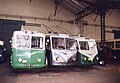 Französische Vétra-Trolleybusse im Musée des transports urbains, interurbains et ruraux